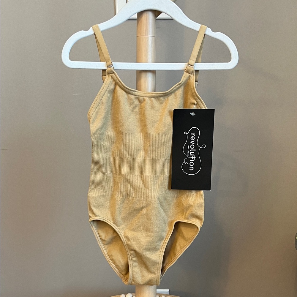 NWT Revolution Tan One-Piece Leotard Child Medium